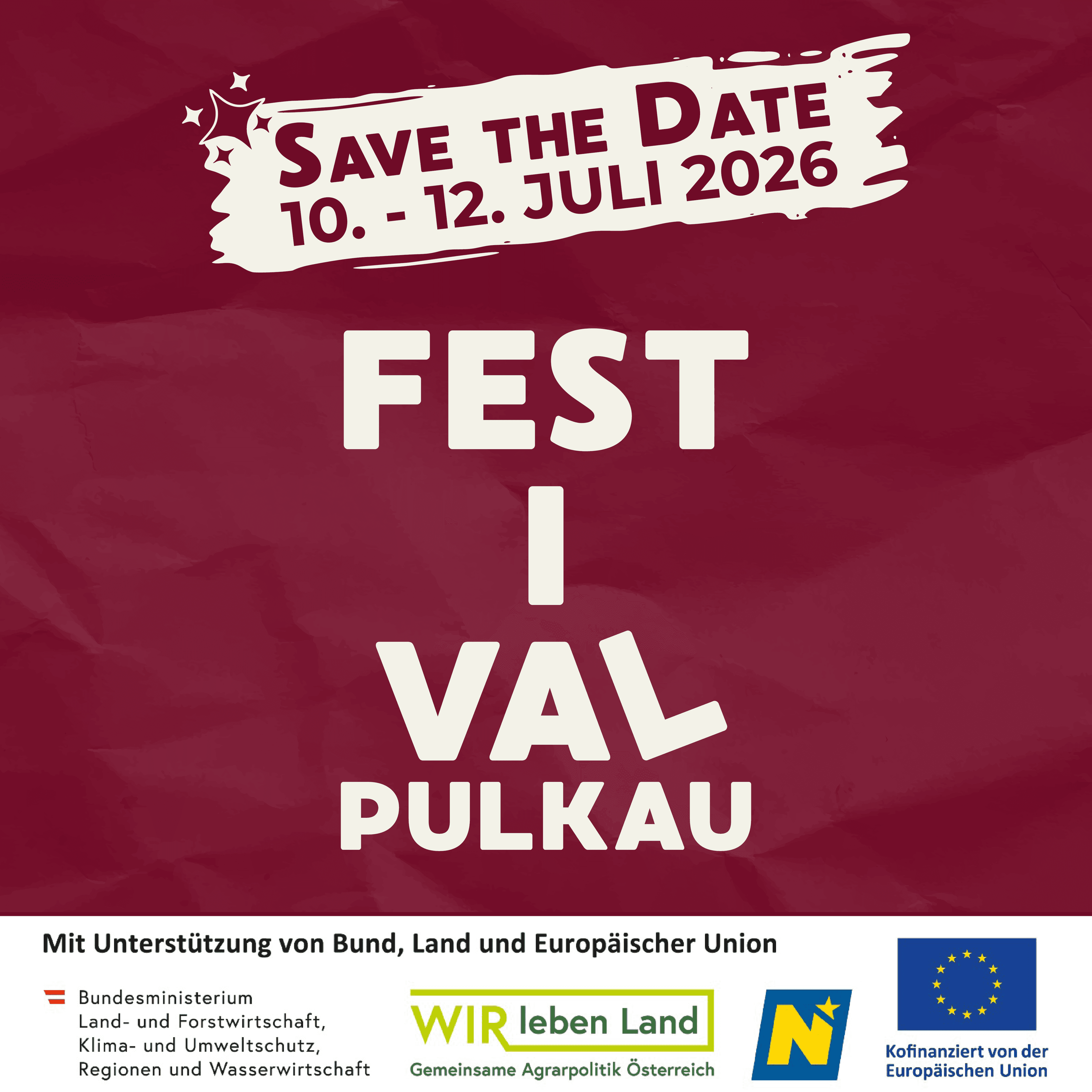 Save the date Festival Pulkau 2026